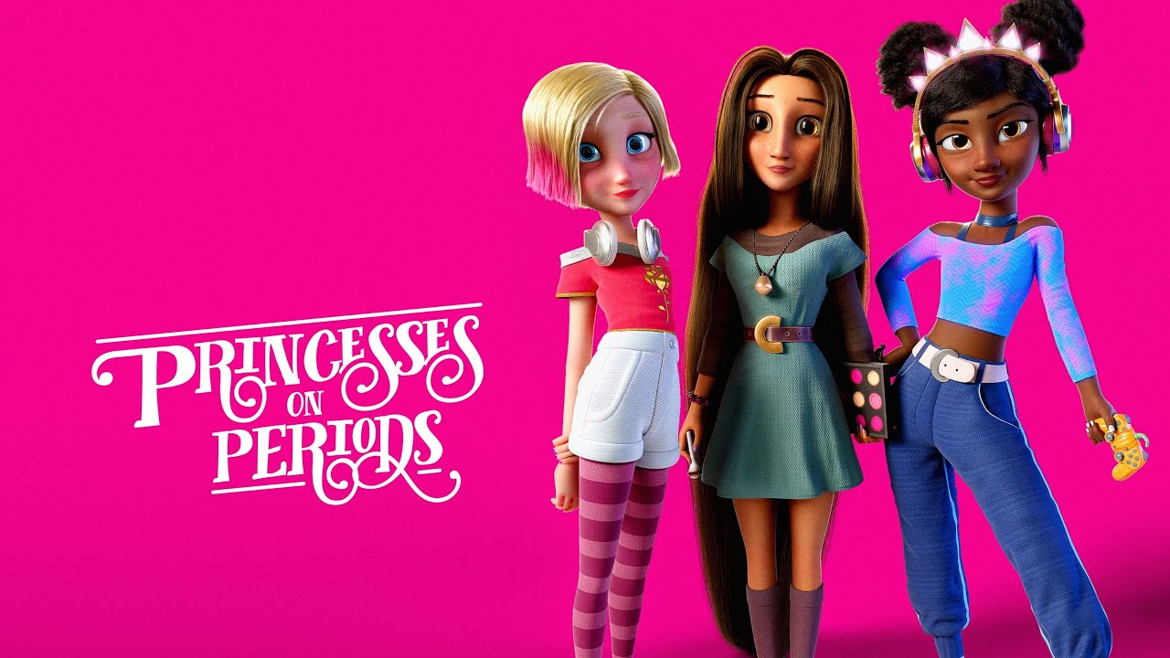 Still from Princesses on Periods, a campaign for Bayer